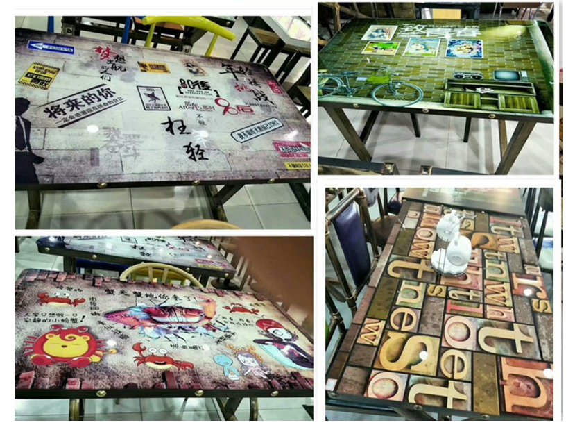 uv平板打印机-3d餐桌茶几